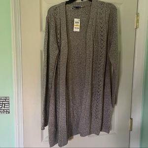 Gray Knit Cardigan